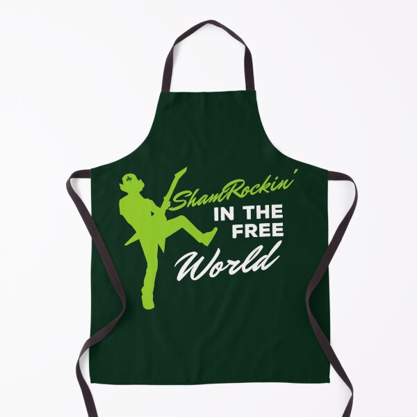 Item preview, ShamRockin' in the free world - cool leprechaun guitarist silhouette designed and sold by Atleta-Cali.