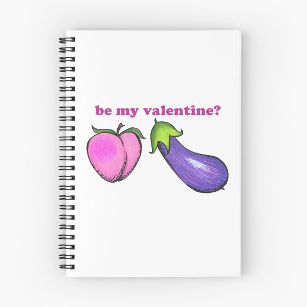 Item preview, Peach and Eggplant Emojis - Be My Valentine? designed and sold by The White Bat.