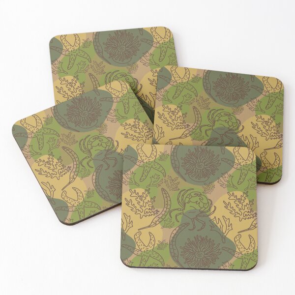 Item preview, Intertidal Pattern Brown and Green Background designed and sold by Squiddllr.