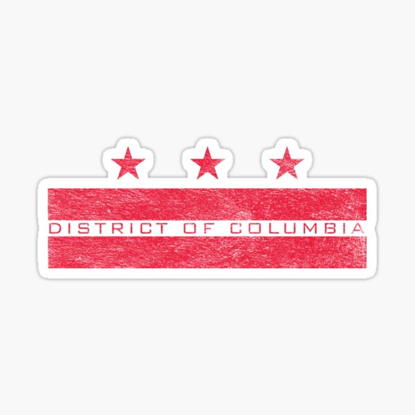 DISTRICT OF COLUMBIA WASHINGTON DC (DISTRESSED) Sticker