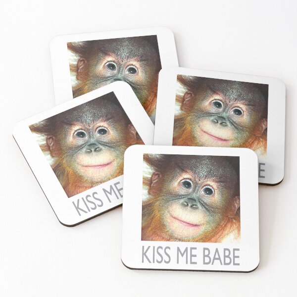Item preview, orangutan KISS ME BABE designed and sold by Trish Hart.