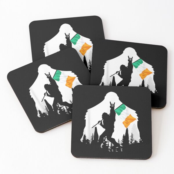 Item preview, St Patricks Day Bigfoot Irish Rock Roll Hand Ireland Flag designed and sold by koenhfu06.