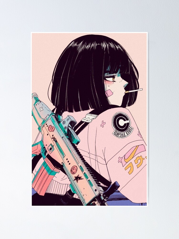 Cute Anime Girl Soft Aesthetic Poster for Sale by Merch-For-All