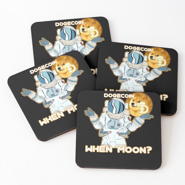 Item preview, Dogecoin DOGE When Moon Space Man designed and sold by Bitcoin-Fashion.