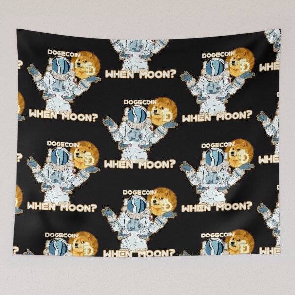 Item preview, Dogecoin DOGE When Moon Space Man designed and sold by Bitcoin-Fashion.