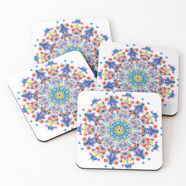 Item preview, Yellow Flower Wheel Light Language Mandala designed and sold by Earthchild8888.