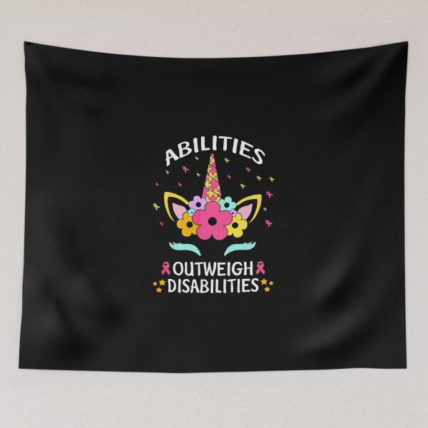 Item preview, Abilities Outweigh Disabilities Unicorn Autism Awareness designed and sold by Alex Cuttell.