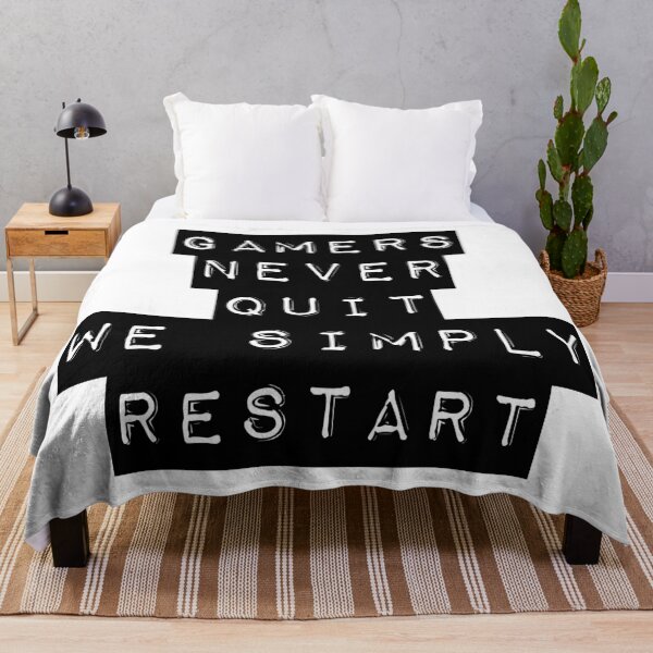 Item preview, Gamers never quit we simply restart designed and sold by Forever-Design.