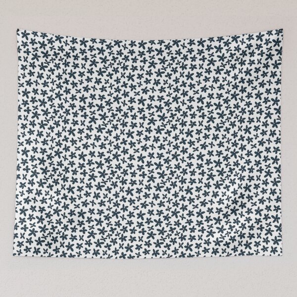 Aperçu de l'œuvre motif floral noir et blanc créée et vendue par Baaee.