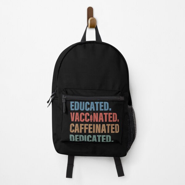 Item preview, Educated Vaccinated Caffeinated Dedicated Funny Nurse designed and sold by ReeceRogers21.