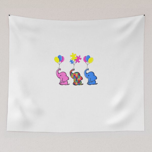 Aperçu de l'œuvre Autisme Elephant Gift Autism Awareness Autism créée et vendue par Alex Cuttell.