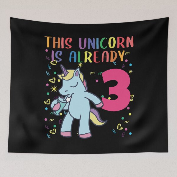 Item preview, Kids Unicorn 3 Years Old 3rd Birthday designed and sold by 123428094.