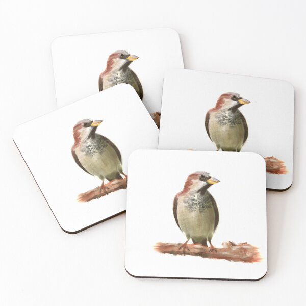 Artikelvorschau, Vogelzeichnung - Spatz entworfen und verkauft von ExtinctNotebook.