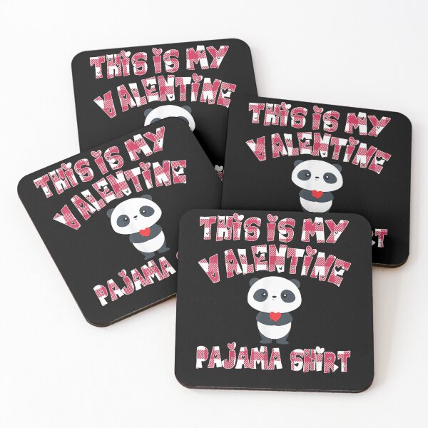 Item preview, This Is My Valentine Pajama Pattern Plaid Panda Heart designed and sold by shirleyfinley.