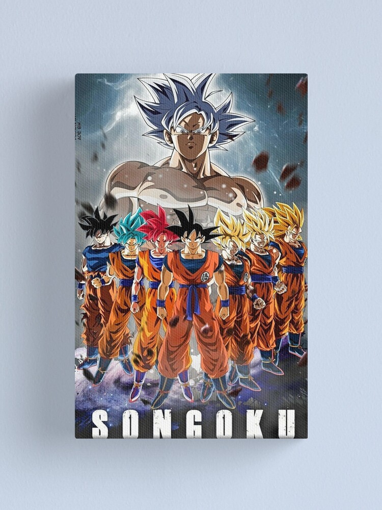 Dragon Ball Z/Super Poster Goku with Dragon Balls 12in x 18in Free