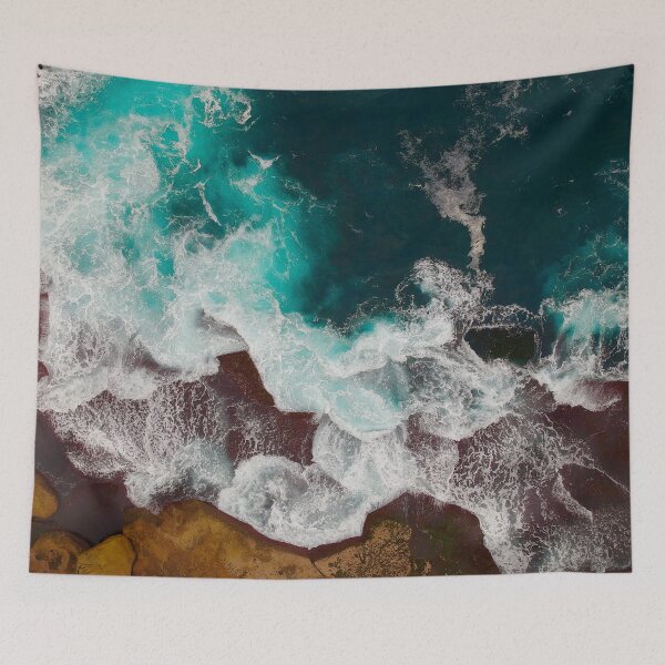 Item preview, Waves Breaking On the Rocks designed and sold by PosterpartyCo.