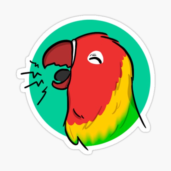 To the parrot! Sticker