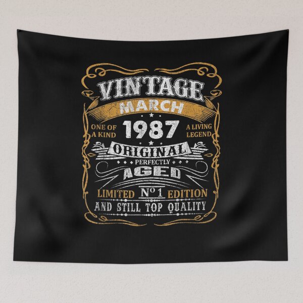 Item preview, Vintage March 1987 34 Years Old 34th Birthday Gifts designed and sold by shirleyfinley.