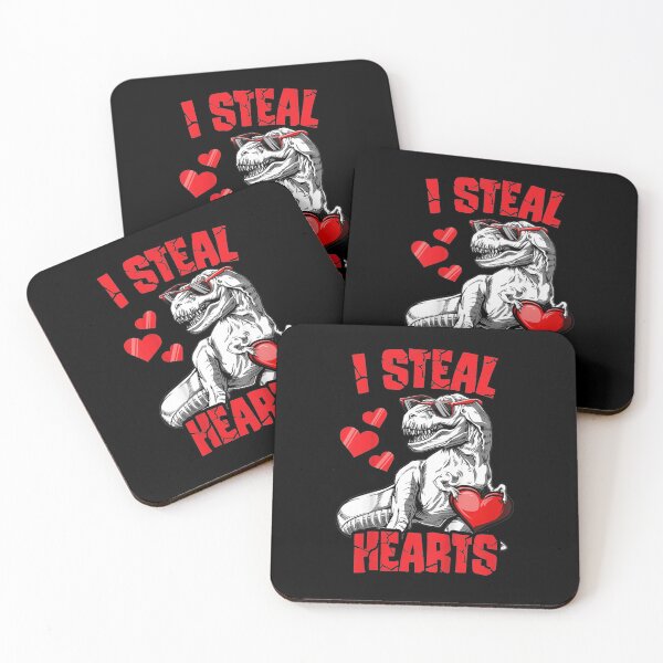 Item preview, Boys Valentines Day Kids Dinosaur T rex Lover I Steal Hearts designed and sold by AkersCoe.