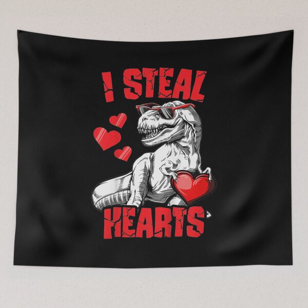 Item preview, Boys Valentines Day Kids Dinosaur T rex Lover I Steal Hearts designed and sold by AkersCoe.