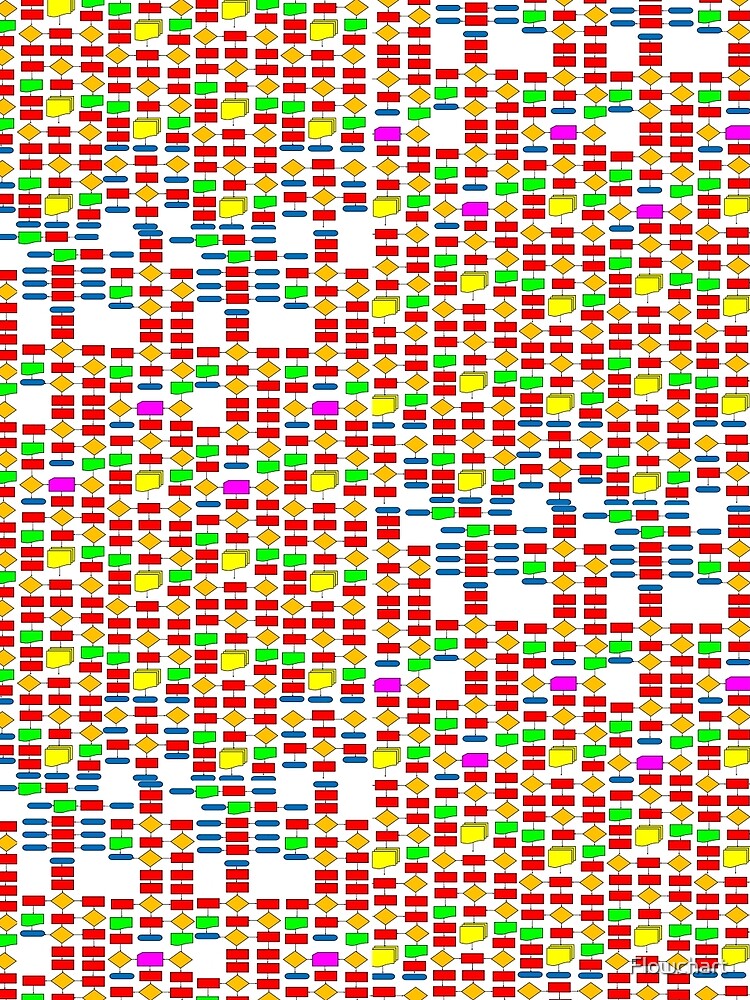 Thumbnail 3 of 3, Scarf, Colourful Flowchart Design designed and sold by Flowchart.