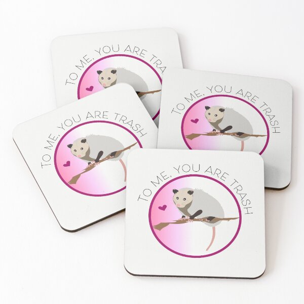 Item preview, Romantic Opossum Art – "To me, you are trash" (black text) designed and sold by Cassie Hintz.