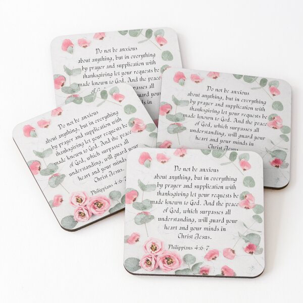 Item preview, Philippians 4:6-7 Bible Verse designed and sold by Sandra Le Roux.
