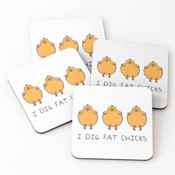 Item preview, I Dig Fat Chicks | Hand Drawn Baby Chick Illustration designed and sold by 0TeeDesigns.