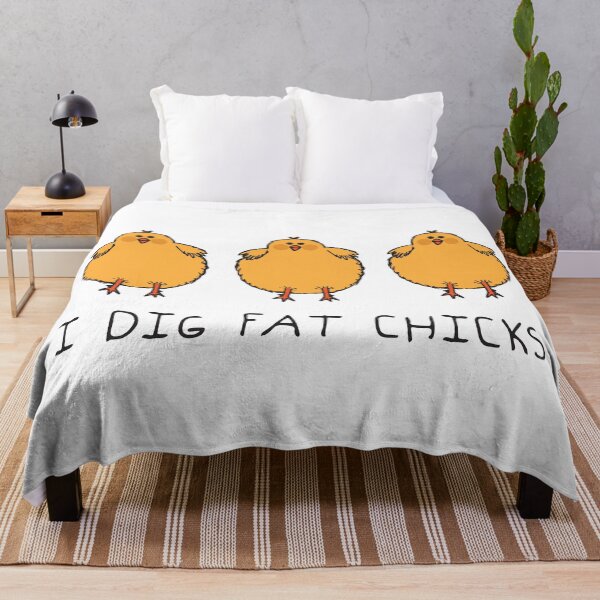 Item preview, I Dig Fat Chicks | Hand Drawn Baby Chick Illustration designed and sold by 0TeeDesigns.
