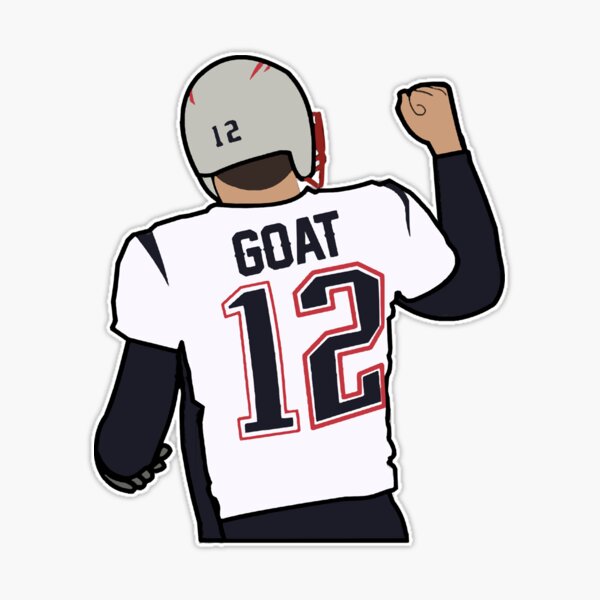 Tom Brady Goat #12 New England Patriots NFL Football Hoodie Sweatshirt  Medium