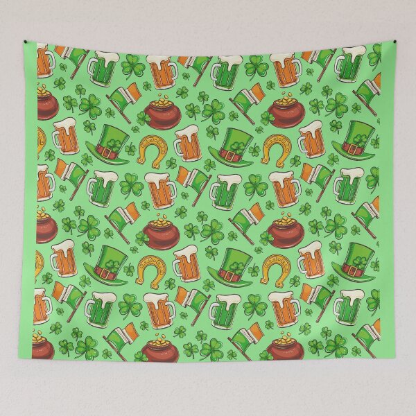Item preview, St Patricks Day Pattern Seamless Background designed and sold by taogiauco.