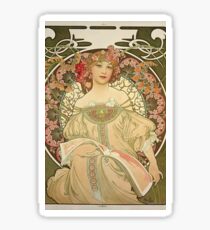 Alphonse Mucha Painting III Sticker