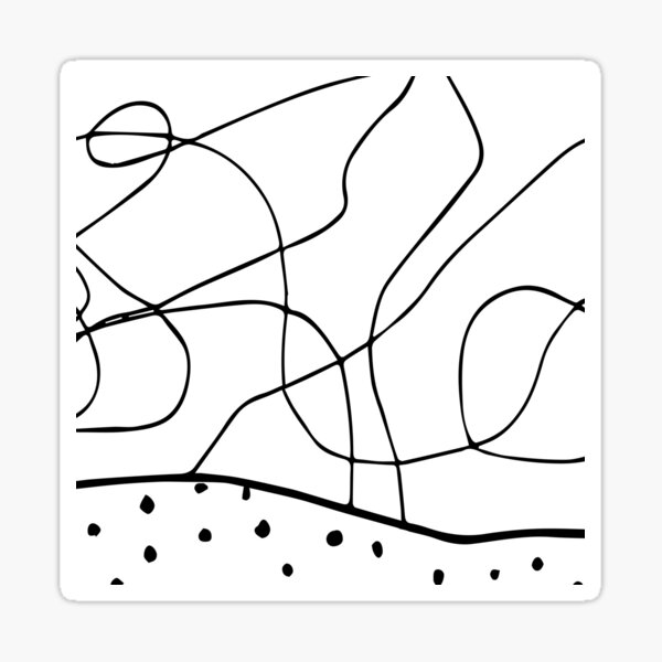 lines & dots Sticker