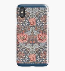 William Morris Floral Pattern in Red and Blue iPhone Case/Skin