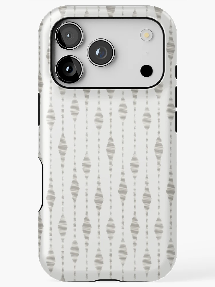 Thumbnail 1 of 4, iPhone Case, Ivory Beige Scandi Pattern designed and sold by hellcom.