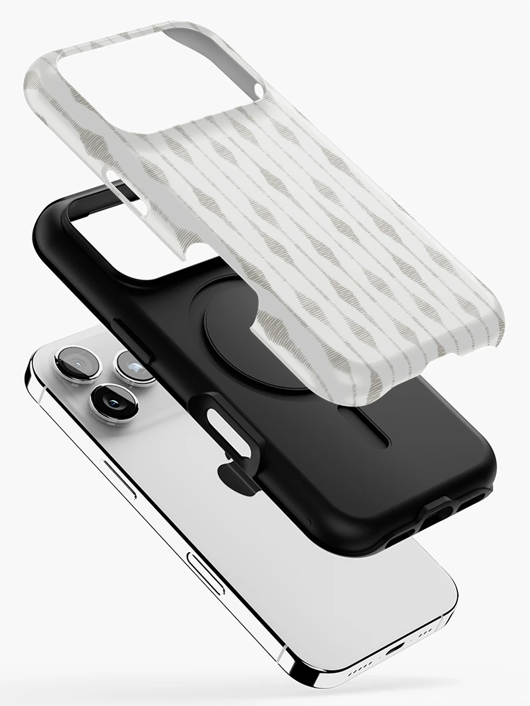 Thumbnail 2 of 4, iPhone Case, Ivory Beige Scandi Pattern designed and sold by hellcom.
