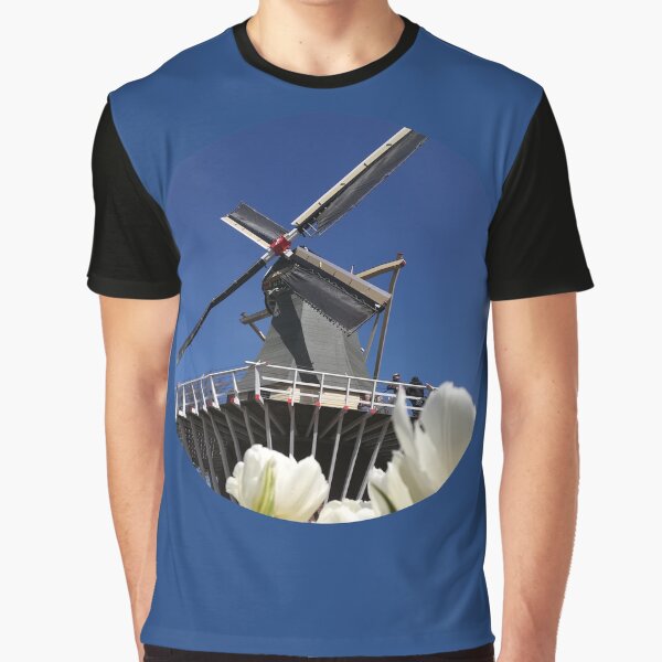Item preview, Netherlands windmill and tulips photo designed and sold by DiensDesign.