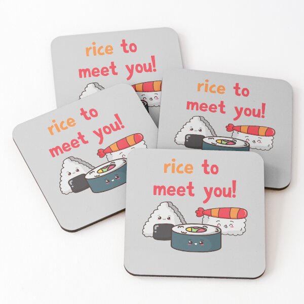Item preview, Rice To Meet you, Nice To Meet You Food Pun designed and sold by GoodMoodFood.