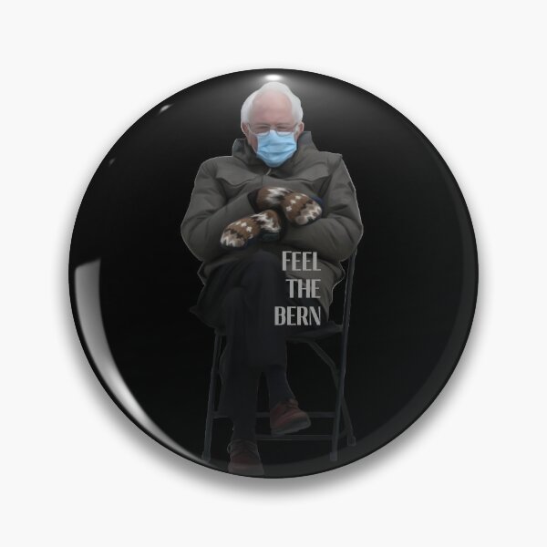 Item preview, Feel The Bern | Bernie Sanders Inauguration Sitting Mittens Digital Painting Meme designed and sold by Aryeh Studio.