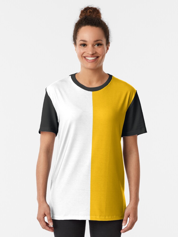 Half White Half Yellow Color T Shirt For Sale By Teehowa Redbubble Half White Half Yellow Color Graphic T Shirts Yellow Color Graphic T Shirts Half Yellow Color Half Yellow