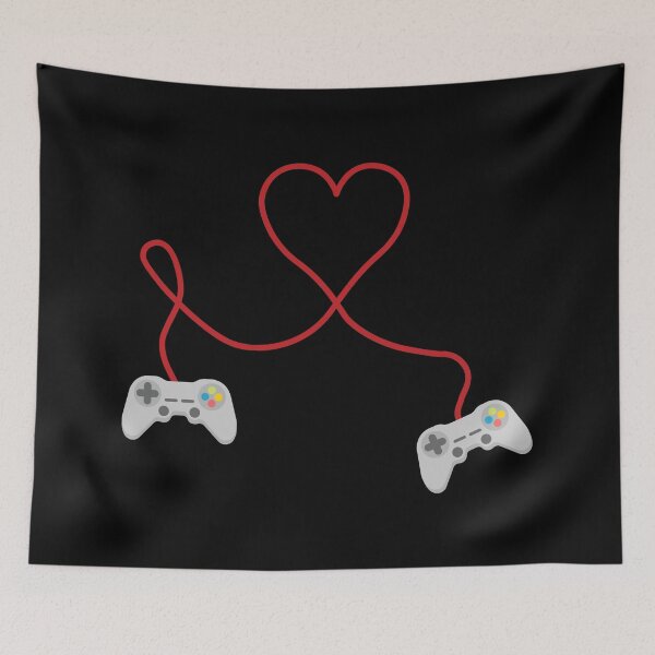 Item preview, V is for Valentine video games video gamer valentines day with controllers heart designed and sold by GraphicBit.
