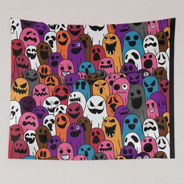 Item preview, Ghost Pattern Halloween Scarf designed and sold by Ristinga.