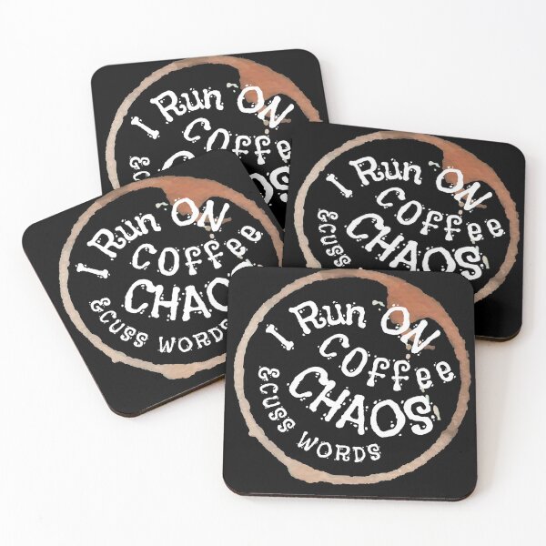 Item preview, I Run on Coffee Chaos and Cuss Words designed and sold by ReichBourne.