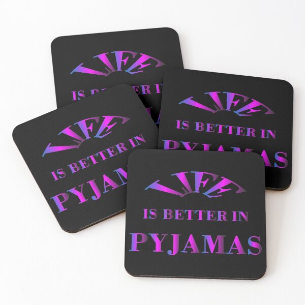 Item preview, Life is better in pyjamas colorful typography designed and sold by Type-Design.