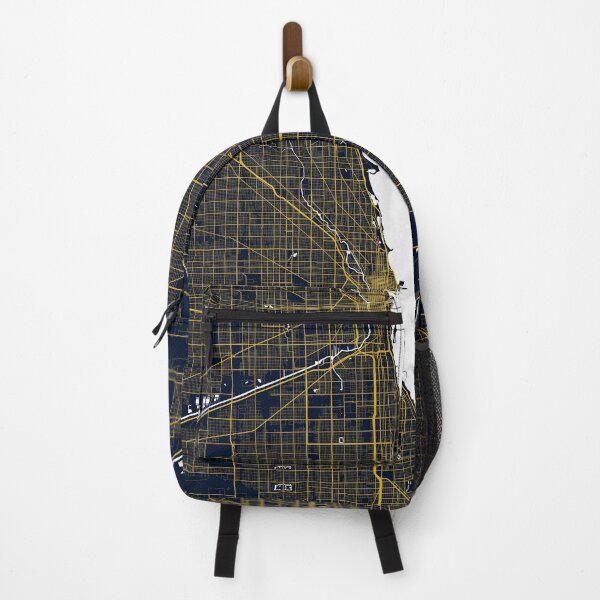 Item preview, Chicago City Map of Illinois, USA - Gold Art Deco designed and sold by deMAP.