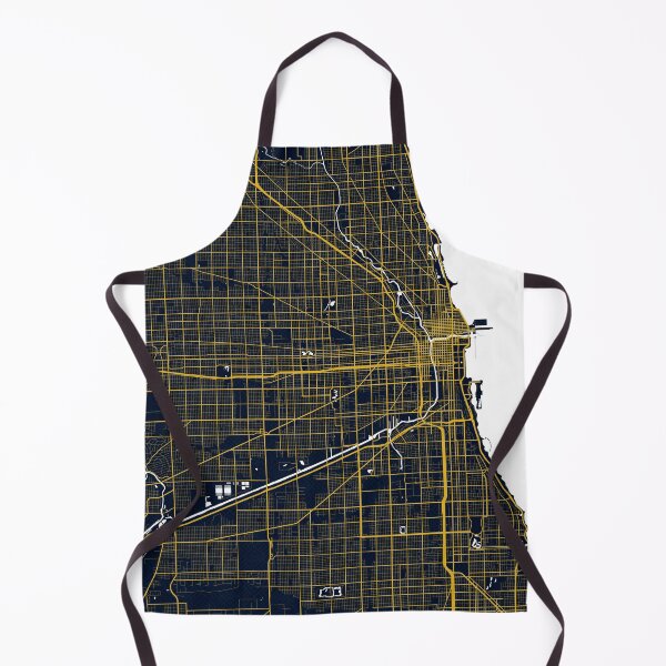 Item preview, Chicago City Map of Illinois, USA - Gold Art Deco designed and sold by deMAP.