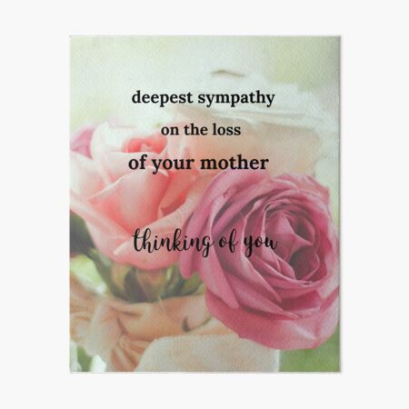 On The Loss Of Your Wife Roses Design Sympathy Condolence - View #6