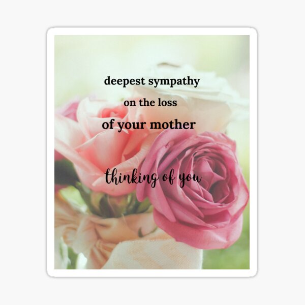 "Condolence Card, Bereavement Card, Sympathy Card, For Loss Of Mother ...