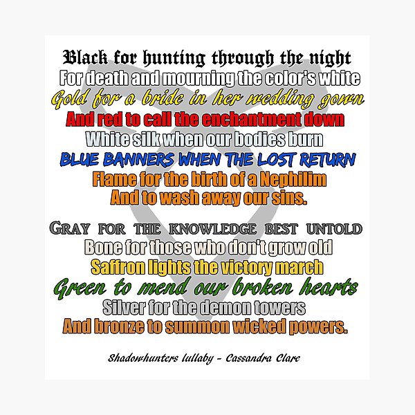 Item preview, Shadowhunters lullaby  designed and sold by Saraelle.