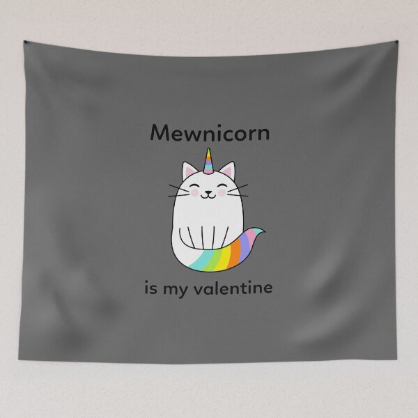 Item preview, mewnicorn is my valentine designed and sold by ashburylee.